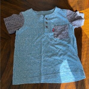 Levi's Heather Blue and Charcoal Kids Tee